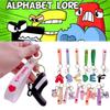 Lore Alphabet Keyring Stickers Toys Keychain Pendant Figures Kids Christmas Gift
