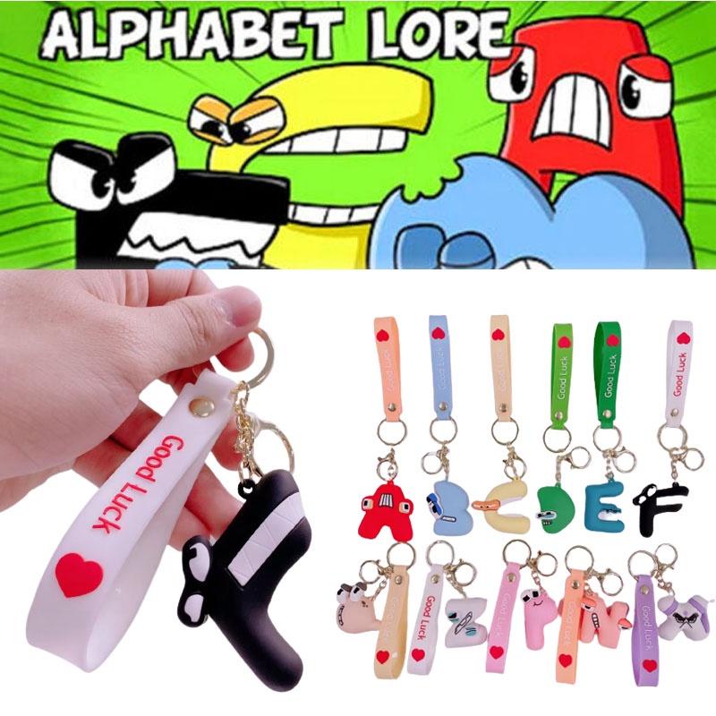 Lore Alphabet Keyring Stickers Toys Keychain Pendant Figures Kids Christmas Gift