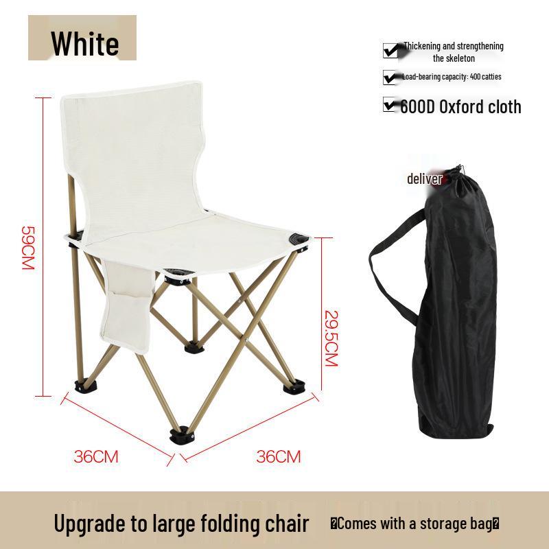 Portable Outdoor Folding Chair with Backrest for Camping and Art Sketching