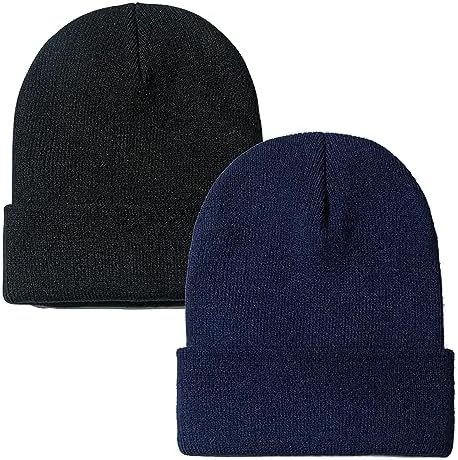 Rosoz Unisex Winter Beanie Cuffed Knit Skull Cap for Men and Women