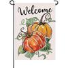 Small Decorative Garden Flag for Fall Featuring Pumpkins, Perfect for Autumn And Thanksgiving, Ideal for Outdoor Home Decor, Double-Sided Measuring 12
