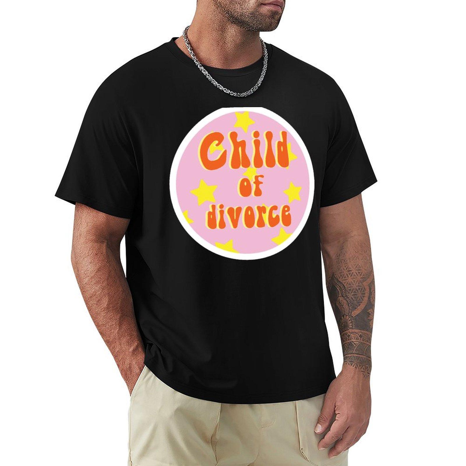 

child of divorce badge TShirt cotton graphic tees shirts graphic plain luxury designer mens graphic tshirts hip hop 4XL