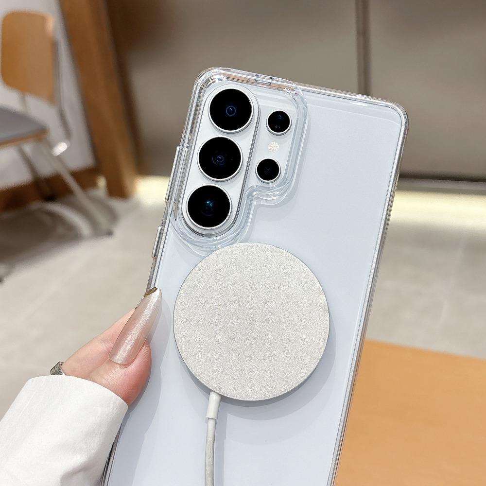 Ice Crystal Magnetic Phone Case For Samsung Galaxy S26 Ultra S25Ultra Shockproof Protective Cover Slim Anti‑Drop Phone Shell