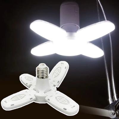 Four-Leaf Design LED Light Bulb E27 Screw Angle Adjustable LED Lamp Foldable Super Bright Collapsible LED Light