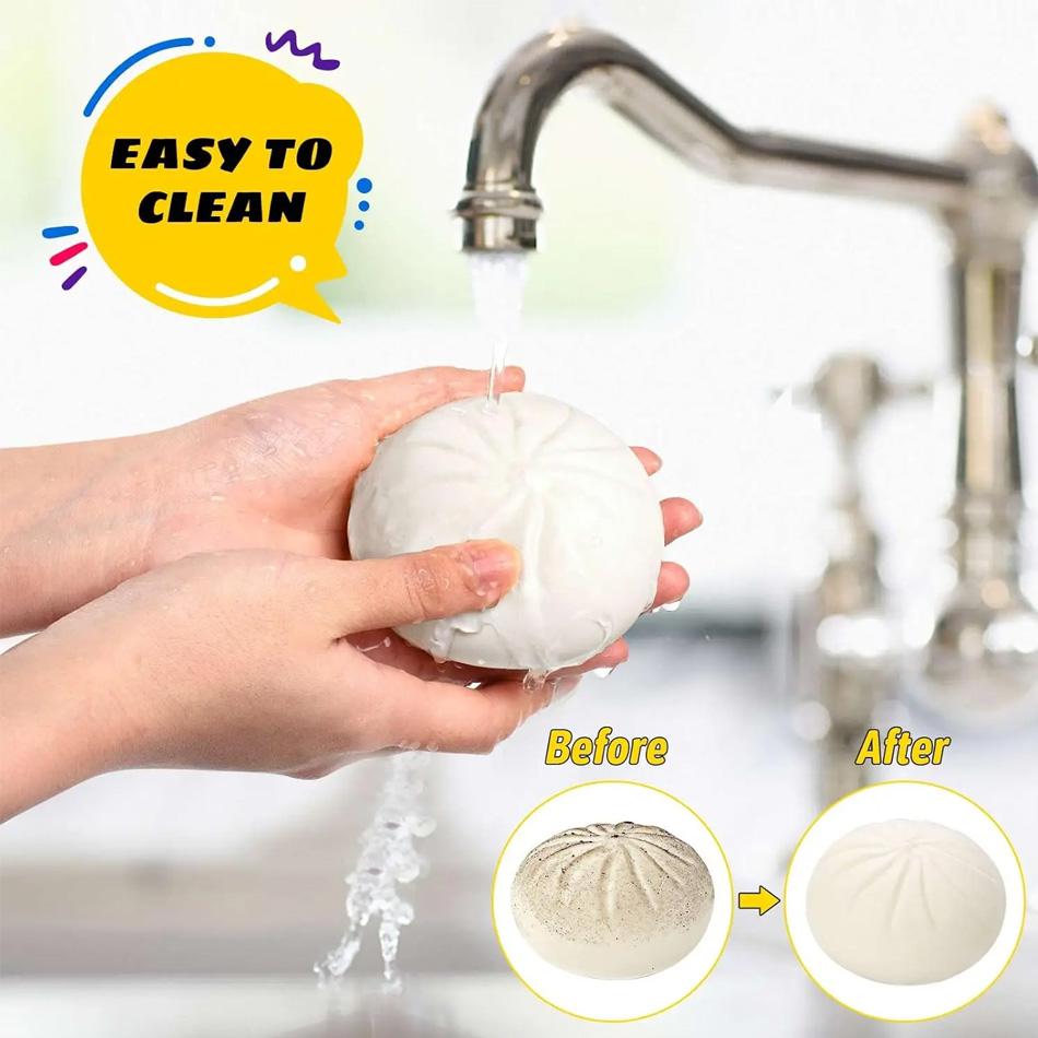 Colorful Dumpling Stress Balls Fidget Sensory Toys Simulation Food Squishies with Steamer Squeeze Dough for Anxiety Relief Gifts