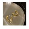 Hong Kong Style Gold Earrings, New Popular Style, High-end Temperament, Light Luxury Circle Earrings, Women's Metal Earrings