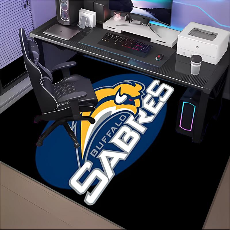 Buffalo Team Spirit Floor Mat for Living Room, Game Rooms, Office, Bedroom, Office Floor Mat Playful Design, Christmas Fan Gifts