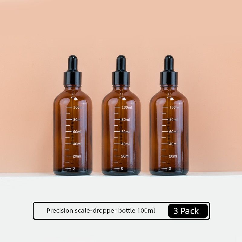 Scale Dropper Essential Oil Dark Brown Medical Storage Bottle
