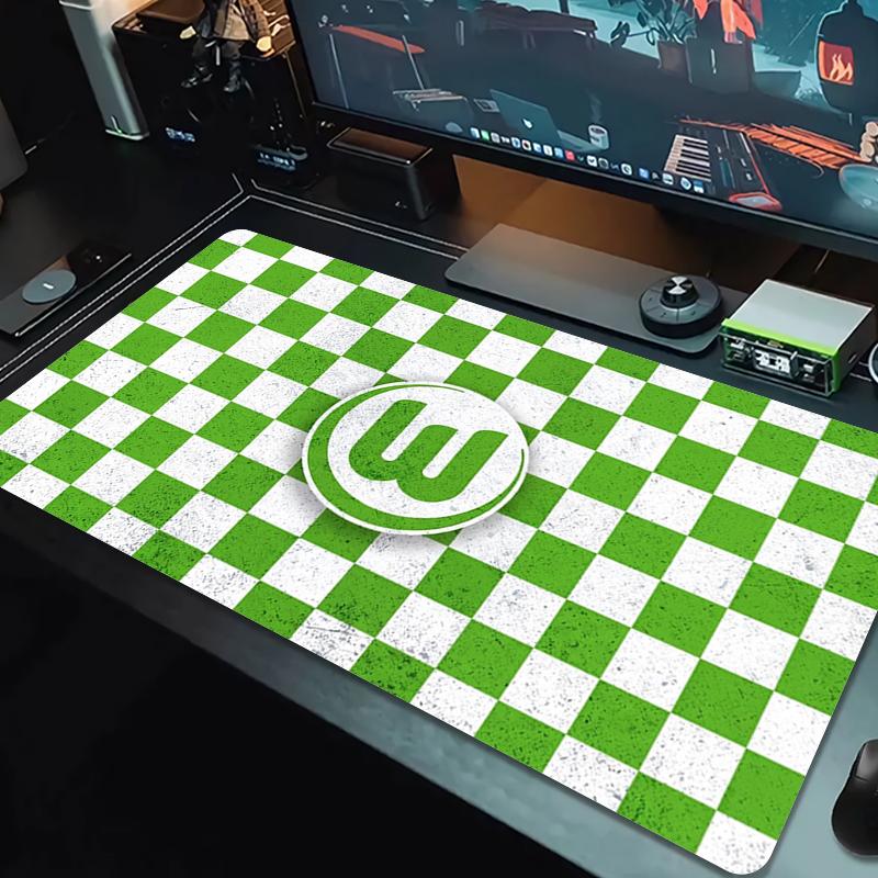 VfL Wolfsburg Mauspads Großes Gaming-Tischkissen Rutschfestes Laptop-Tablet Großes Mauspads XXL Matte Mini-PC Spielmatte Mit Verriegeltem Rand_xia