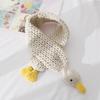 Handcrafts Cartoon Knit Scarf Cute Duck Designs Soft Woolen Scarves Wrap for Kids and Teens Winter Cozy Warm Neck Warmer