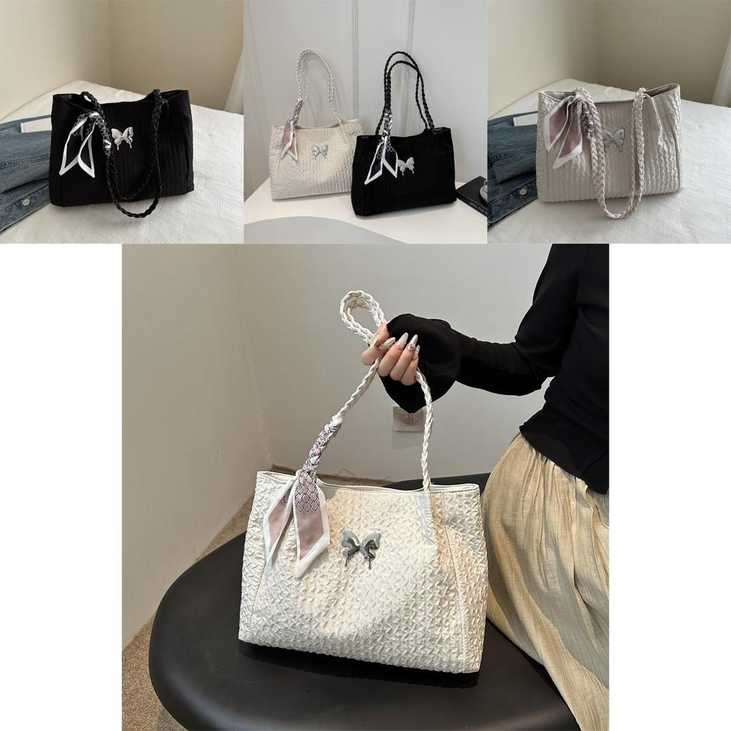 Stylish Korean French Butterfly Tote Bag For Women Large Capacity Casual Shoulder Bag