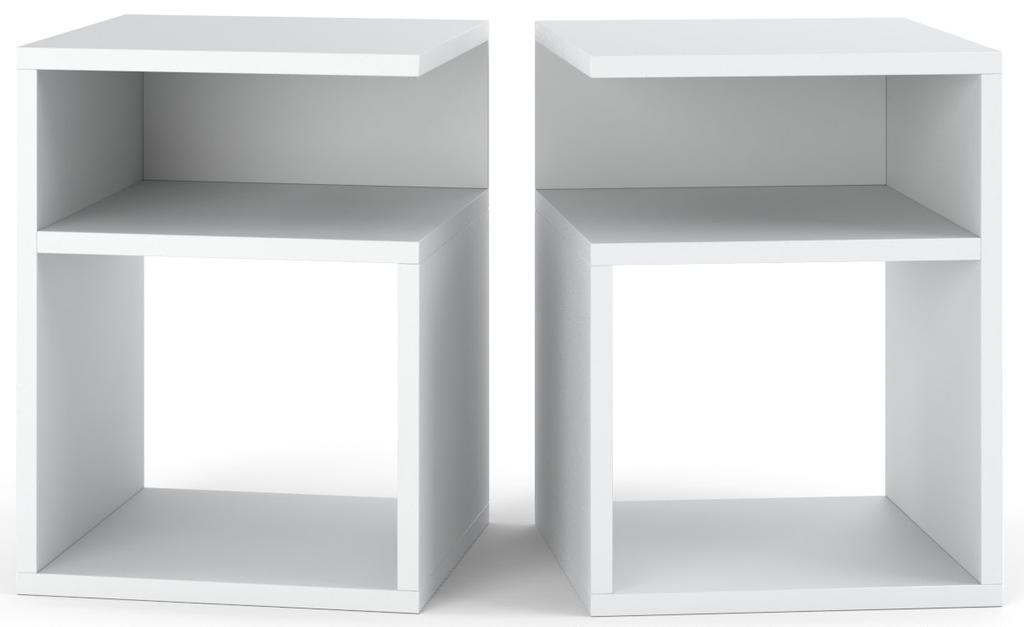 Modern White Nightstand 30cm Bedside Table Bedroom Furniture Nakastlik