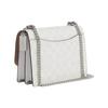 Coach Klare 21 Classic Monogram Flap Letter Logo Canvas And Leather Shoulder Crossbody Bag Small Women bags Glacier-White CP078-SVVS5