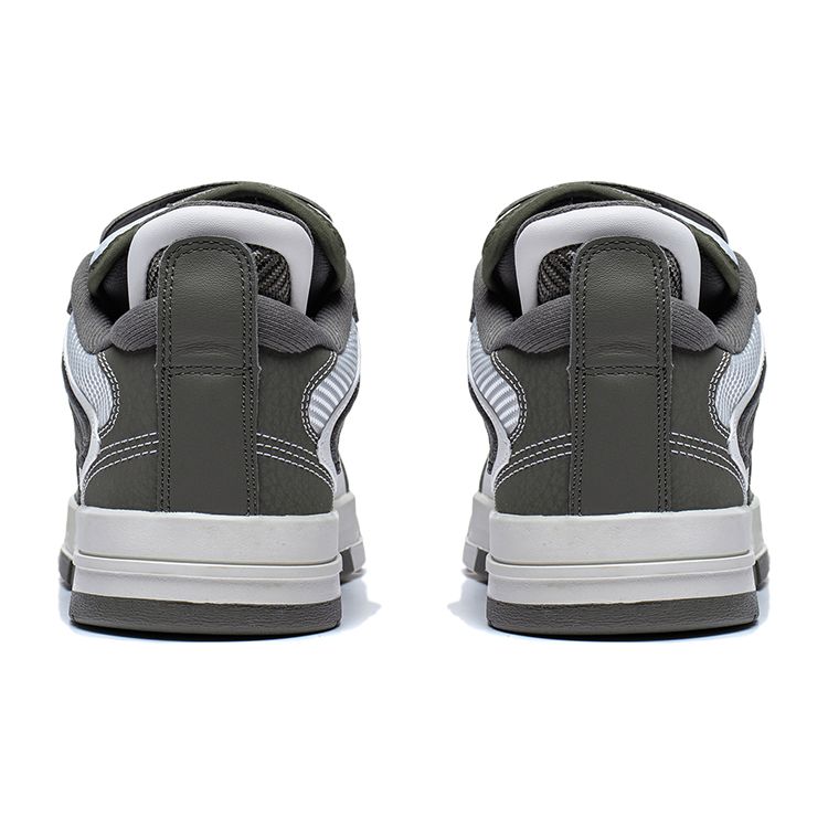 Li Ning Skateboard Series Synthetic Leather Comfortable Soft Bounce Color Block Non-Slip Low-Top Skate Shoes Men Sneakers AECT035-1