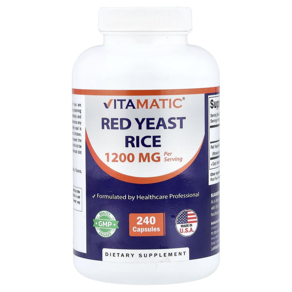 Vitamatic, Red Yeast Rice, Veggie Capsules 240 Tablets (600mg per capsule)
