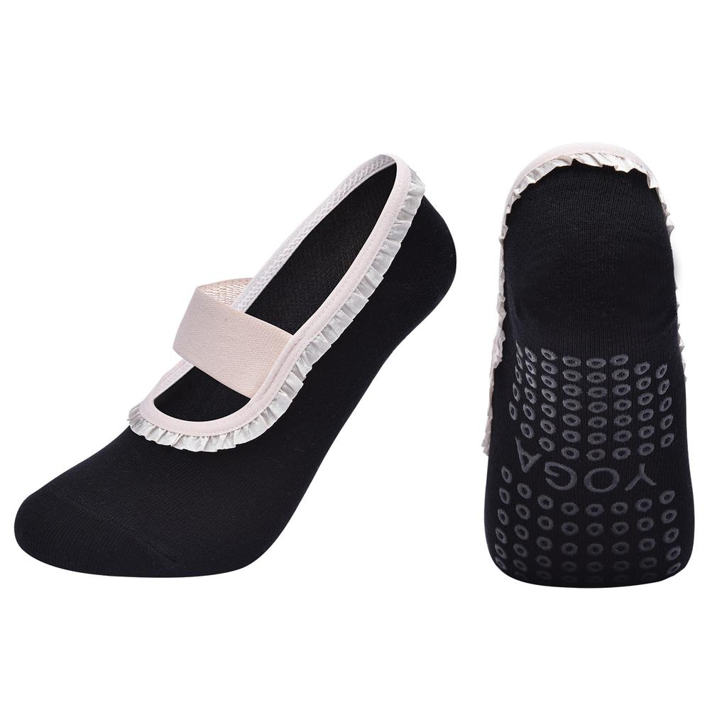 Multi Styles Black Yoga Socks Anti-slip Pilates Socks Women Breathable Indoor Ballet Dance Trampoline Aerobics Sports Socks
