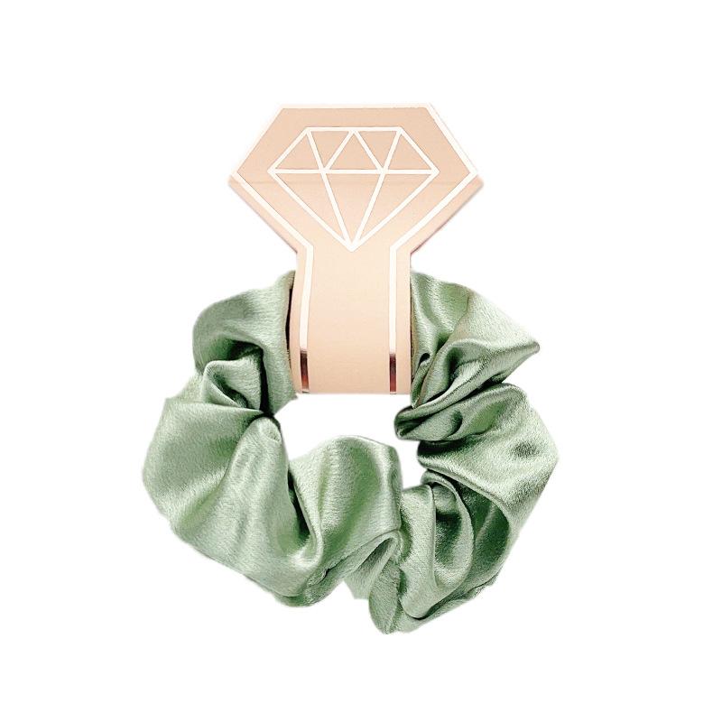 Saténový Pig Vlasová gumička do velkého střeva Jednobarevná látková květina do vlasů Evropská a americká šňůrka do vlasů Gumička Vlasové doplňky