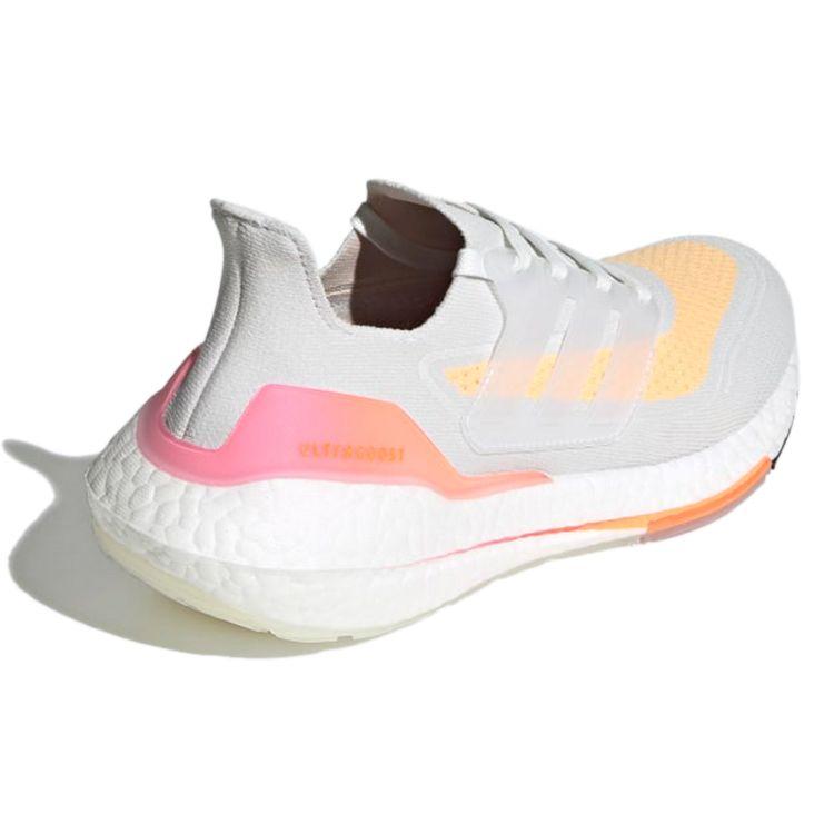 Adidas  UltraBoost 21 White Acid Orange Women Sneakers Crystal-White FY0400
