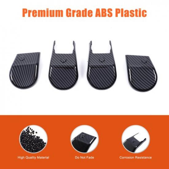Carbon Fiber ABS Seat Foot Screw Cover Trim for Toyota Hilux 2015-