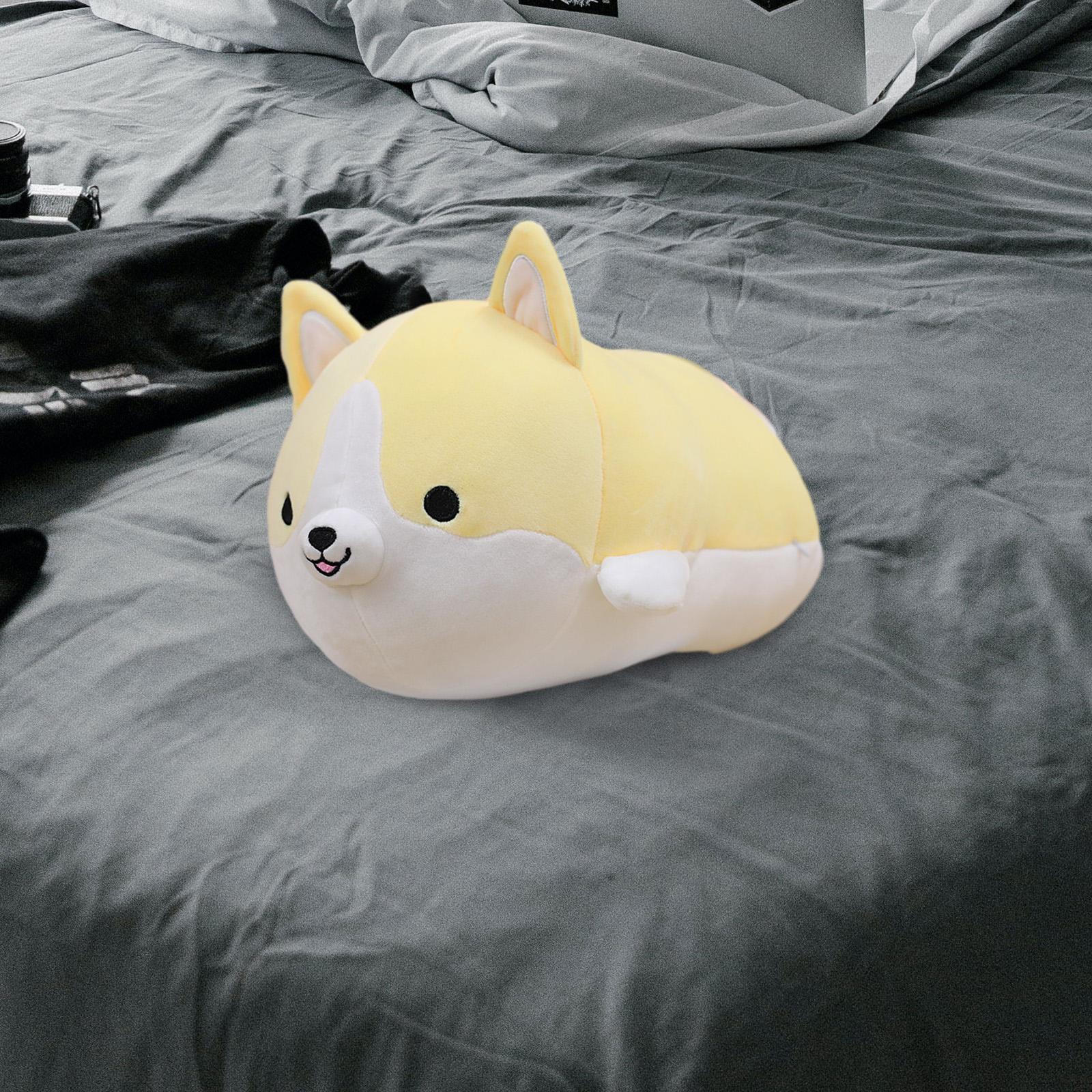 

Мягкие игрушки для собак корги из мультфильмов, креативные подарки, сопутствующие игрушки для сна, украшение спальни для девочек жёлтый