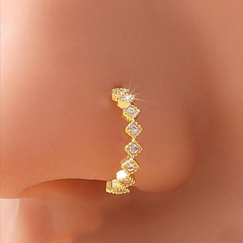 [Mikro-Set Mehrfarbiger Zirkon Nasenstecker Zart Einfach Persönlichkeit Trendig Piercing Körperschmuck]