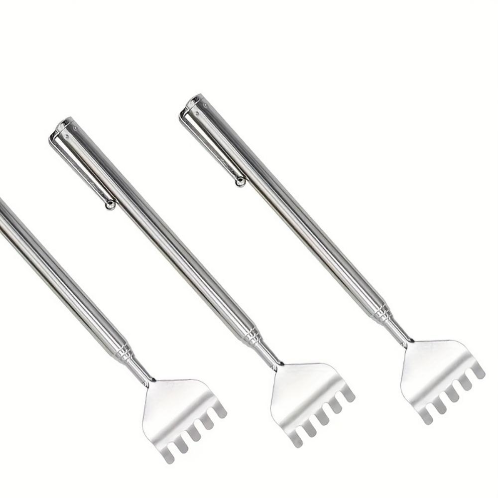 Retractable Back Scratcher, Stainless Steel Retractable Anti-itch Claw, Metal and PVC Material, Fragrance-free, Massage Tool for the Elderly