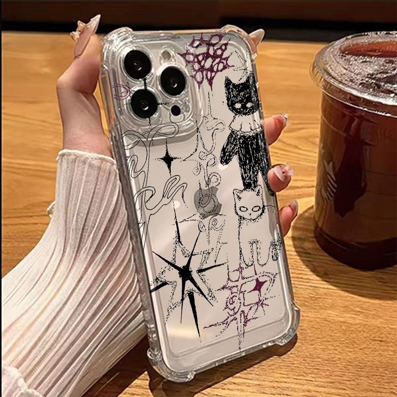 London-Themed Vintage Collage Trendy Pattern Clear Phone Case For iPhone 17 16 Pro Max 15 14 13 12 11 7 8 Plus 16E XS X XR Cover