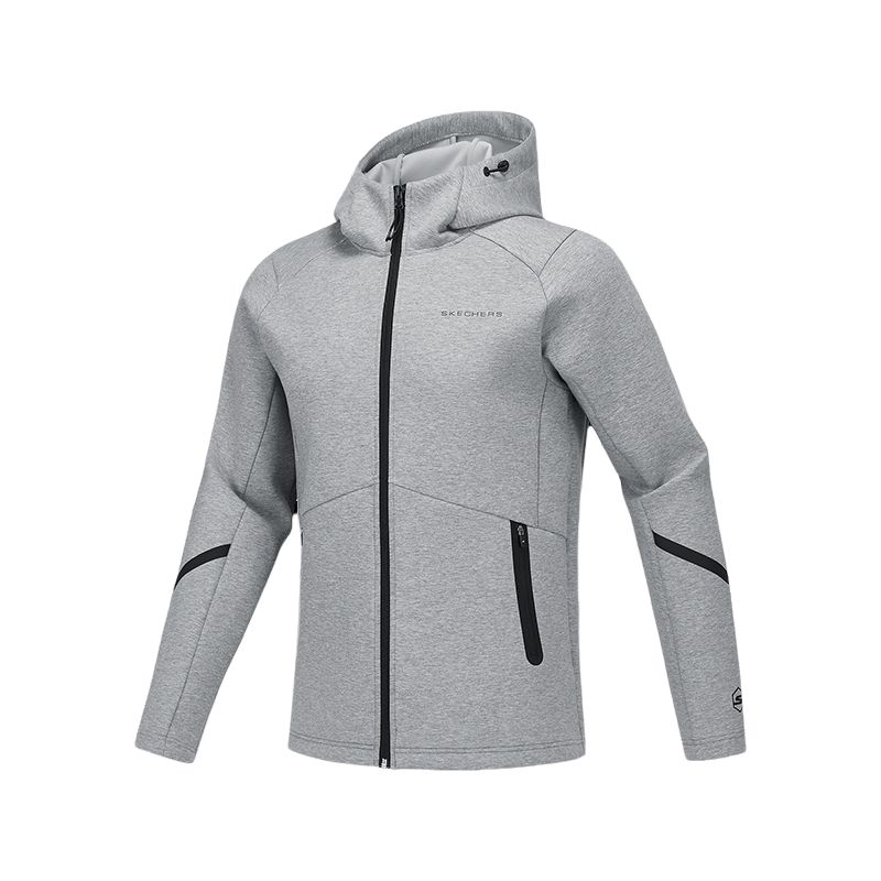 Skechers Comfort Sports Series Hooded Windbreaker Jacket Men jackets Gray P125M024-02H3 XL
