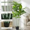 Artificial Calathea Plant Height 150 cm Cement Pot 53 Leaves - Indoor