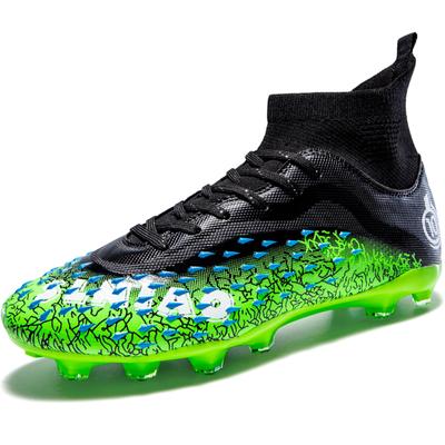 33-46 Men's Large-scale Football Shoes Long Nail Anti-slip and Wear-resistant TPR Artificial Corthop Outdoor Children's Football Shoes