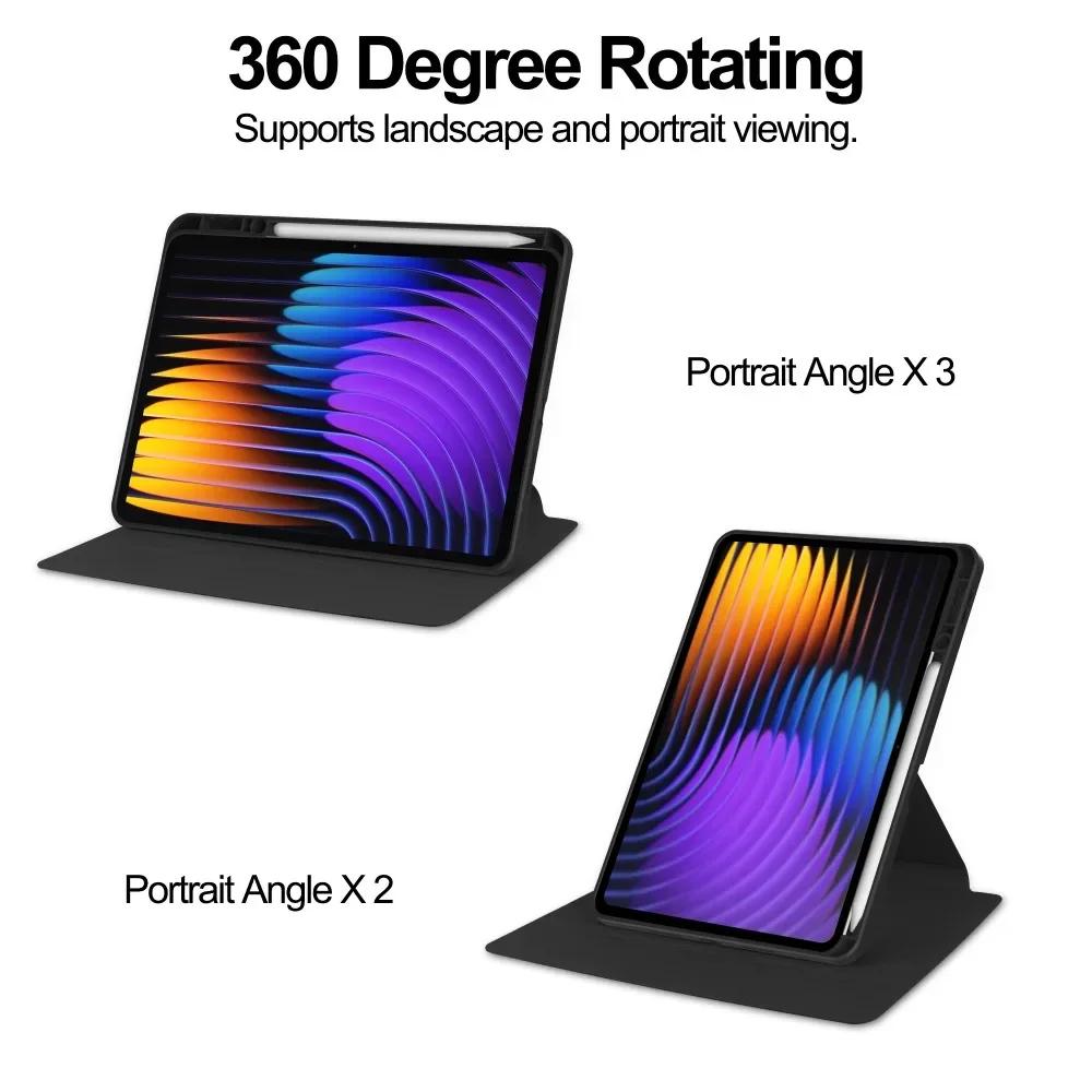360 Rotation Cover For Pad 7 Case with Pencil Holder Cover For Coque Pad 7 Pro Mi Pad 7 Case 11.2"Tablet Case