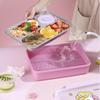 Creative Cartoon Portable Insulated Bento Lunch Box for Students - Reusable and Compartmentalized, 304 Stainless Steel.