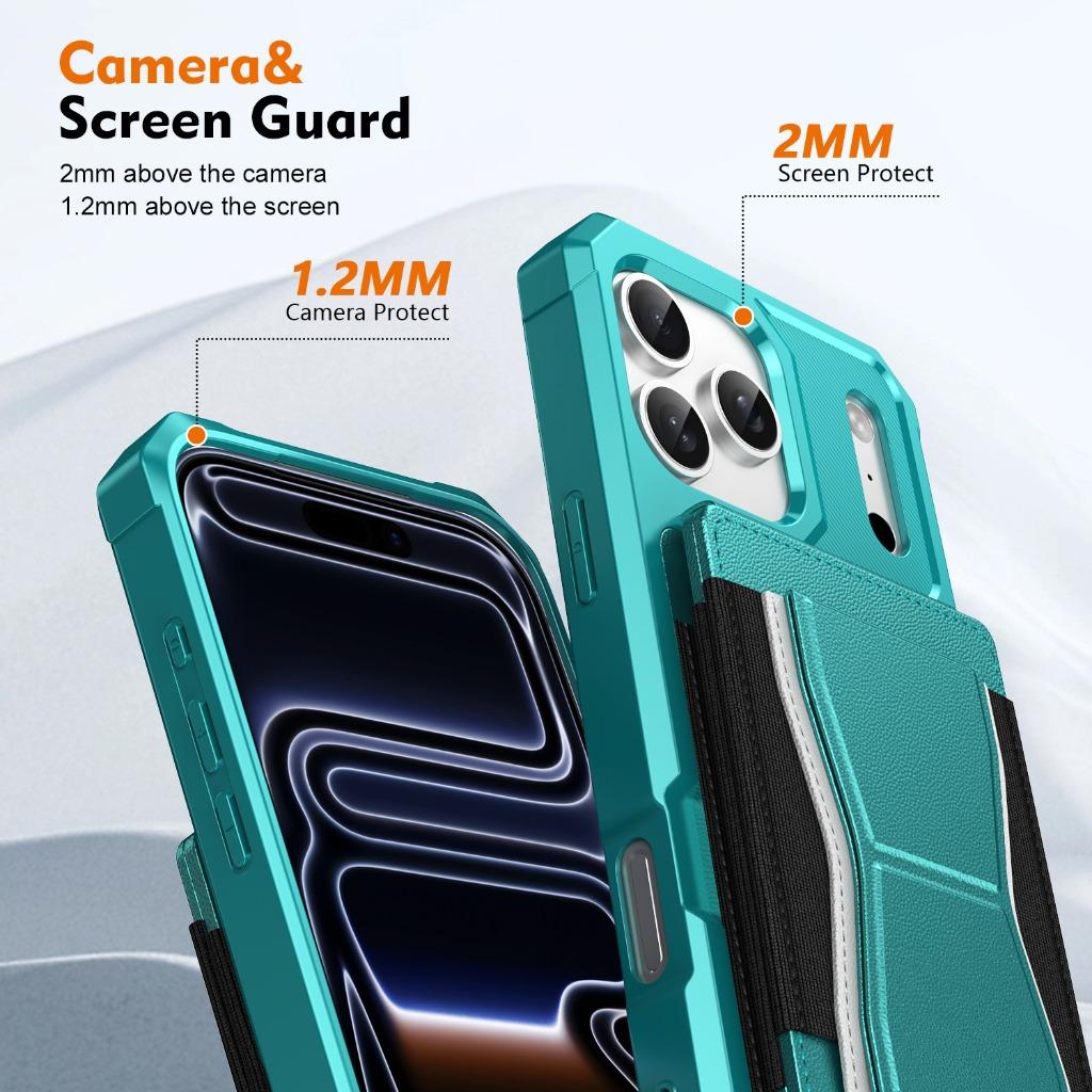 Card Slot Wallet Phone Case For iPhone 17 Pro Max Air 16 15 14 Plus 13 12 11 Foldable Kickstand PU Leather Shockproof Cover