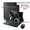 Magnetic Detachable Bluetooth Keyboard Case for 2026 iPad 4th, 5th, 6th Gen Tablets - Air 11 Compatible Silicone Cover