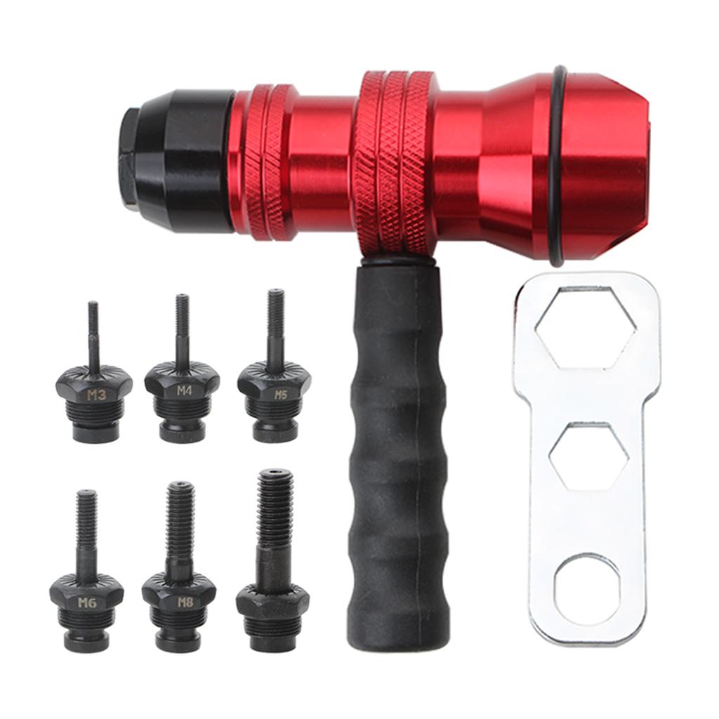 Cordless Drill Electric Rivet Gun Adapter Rivet Nut Drill Adapter Kit M3-M10 Cordless Rivet Nut Tool for Electric Drill