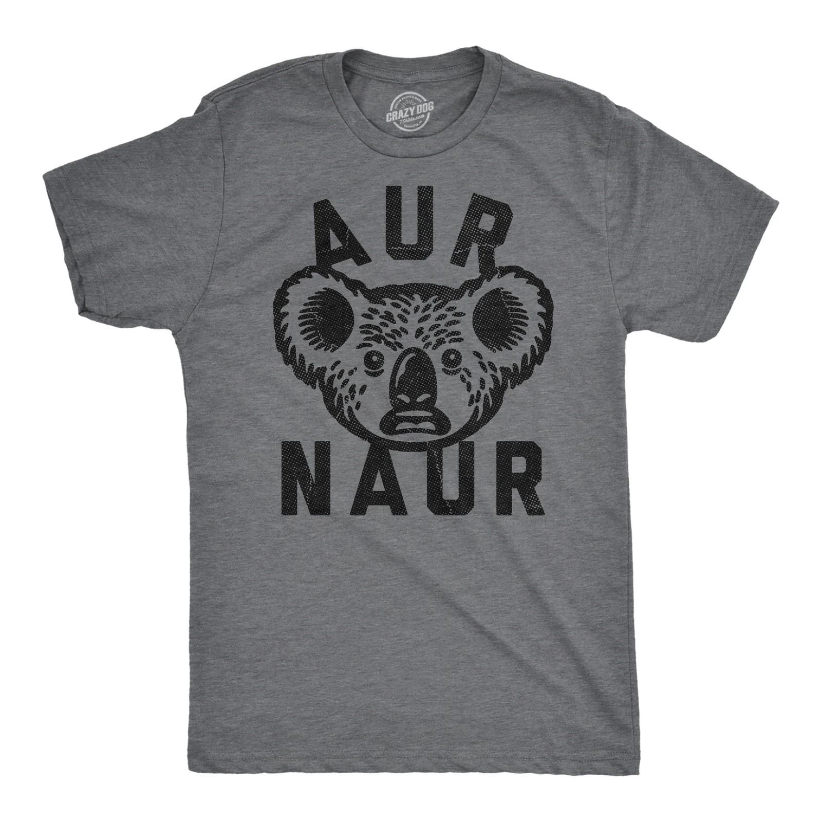 Mens Funny T Shirts Aur Naur Sarcastic Koala Graphic Novelty Tee for Men L