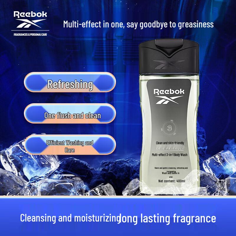 

Reebok Men s 3-in-1 Shower Gel, Shampoo & Face Cleanser