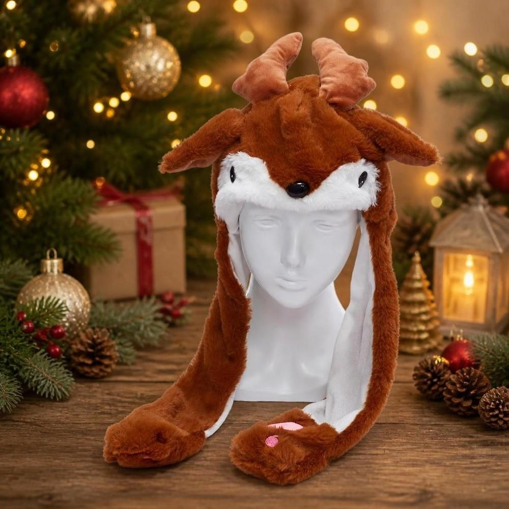 Windproof Santa Claus Hat Funny Reindeer Hat Creative Deer Hat Christmas Party