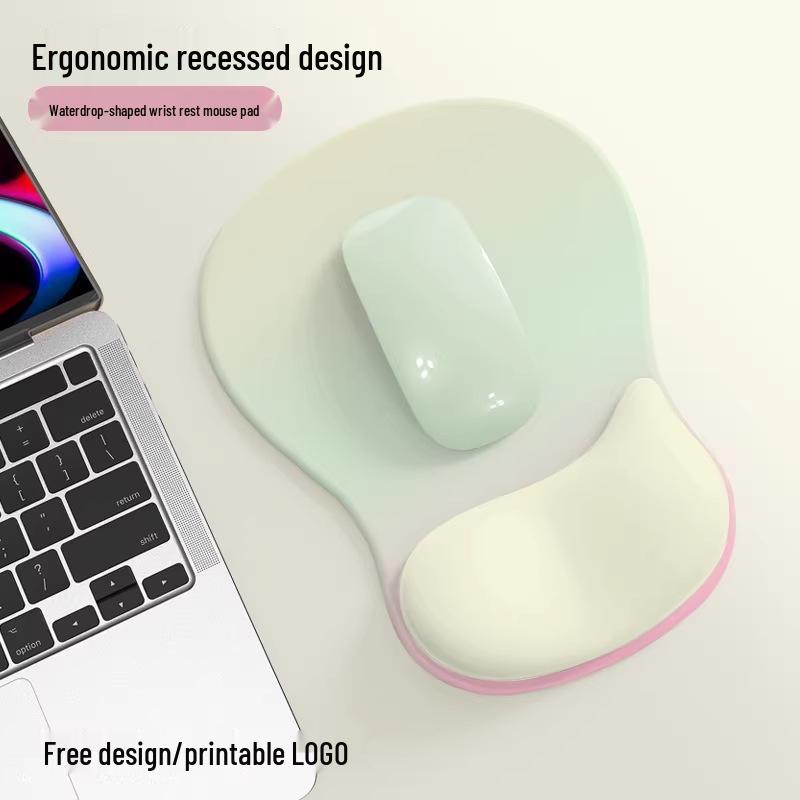Ergonomic Gradient Silicone Wrist Rest Mouse Pad - Non-slip, Thickened Design