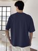 Herren Halbarm Rundhals Baumwollmischung Grafikdruck Oversized T-Shirt für Mann