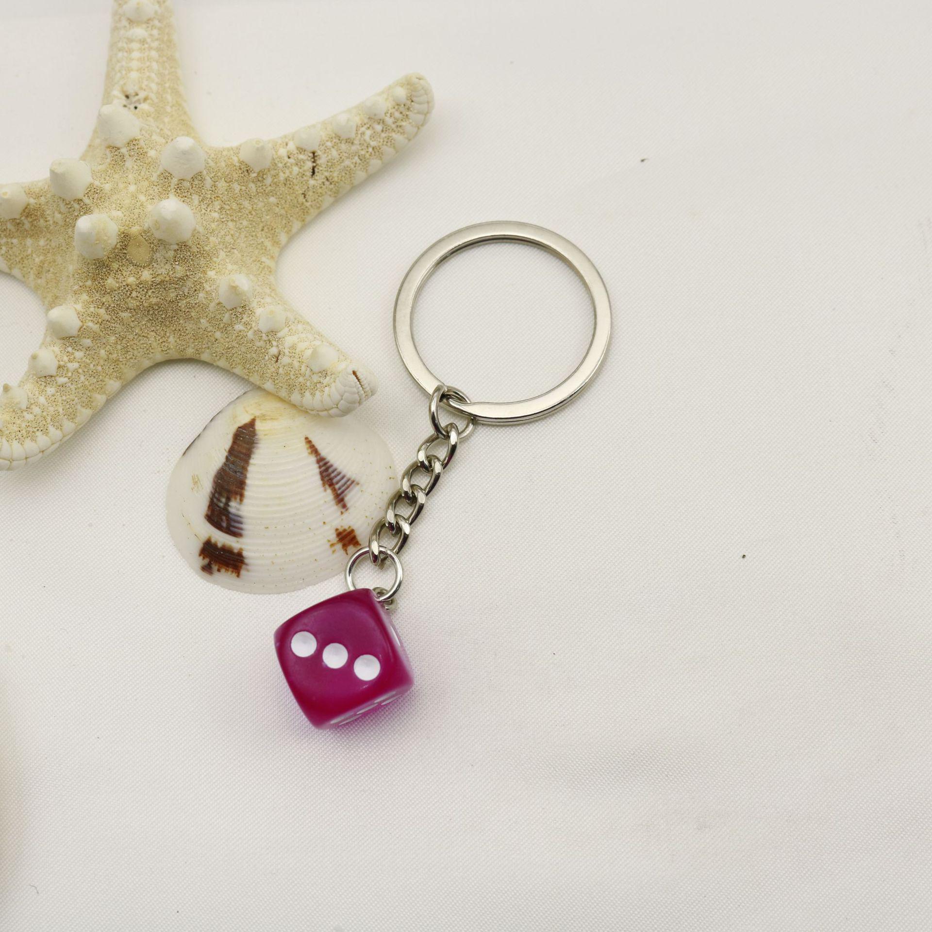HEEIN Multi-color Dice Keychain Pendant