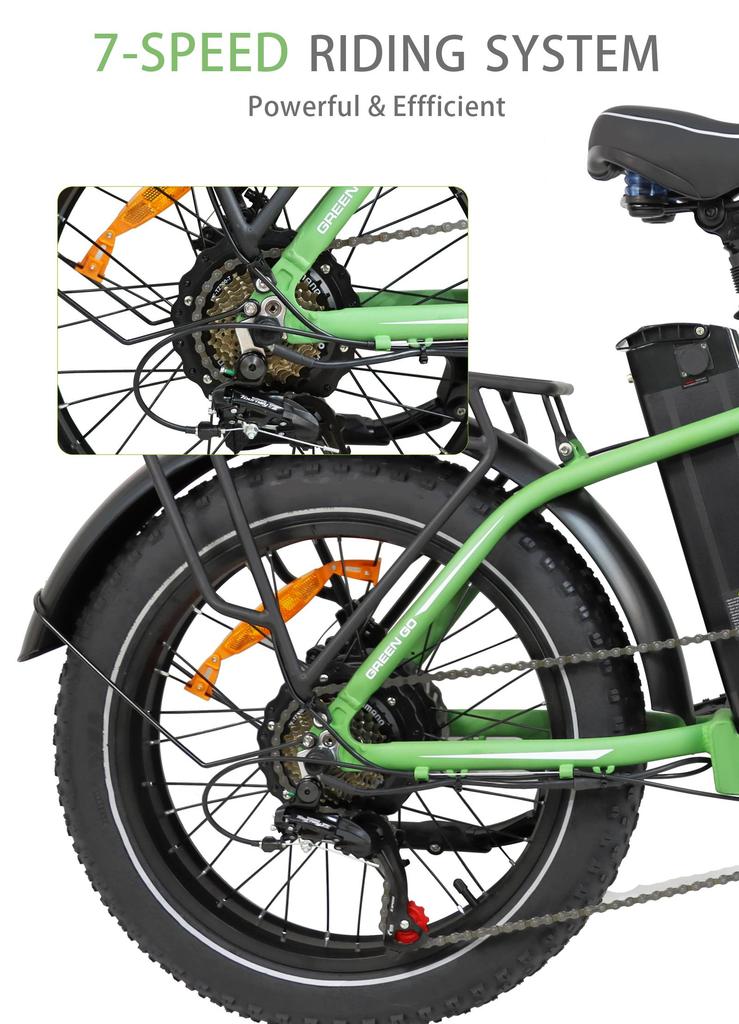 BAOLUJIE DZ2031 Electric Bike 20*4.0" Fat Tire, 500W Motor 48V 13Ah Battery 35-45km Range 40km/h Max Speed Mechanical Disc Brake