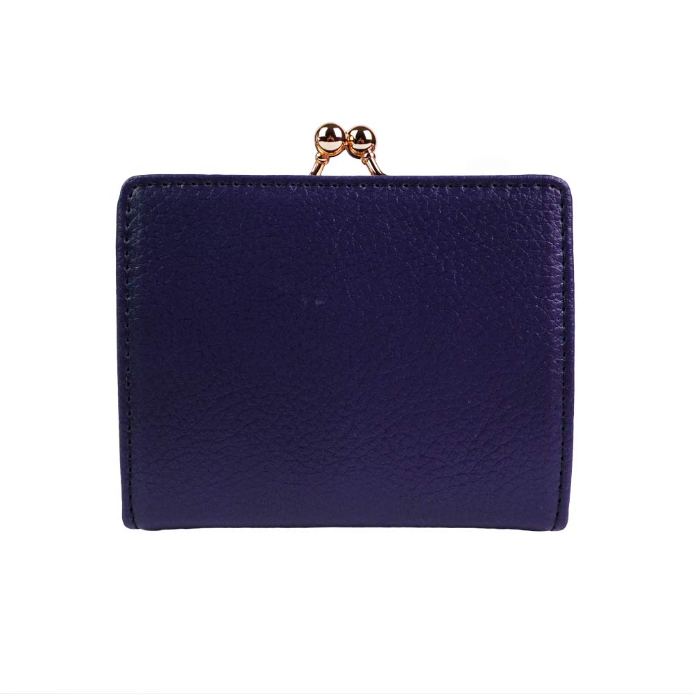 Portofel cu două pliuri și închidere, bleumarin [Snoopy] pentru femei