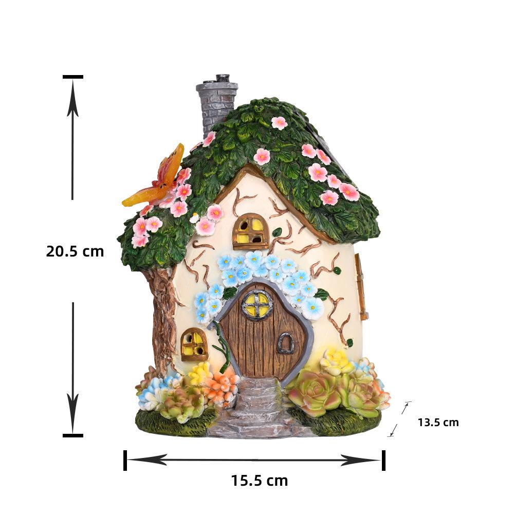 Waterproof Solar Fairy Tale Garden Night Light - Creative Resin Ornament