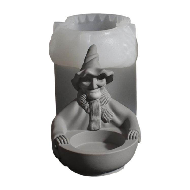 Multipurpose Witch Skull Candle Mould Sturdy Silicone Crafting Tool for Home Decoration and Holidays