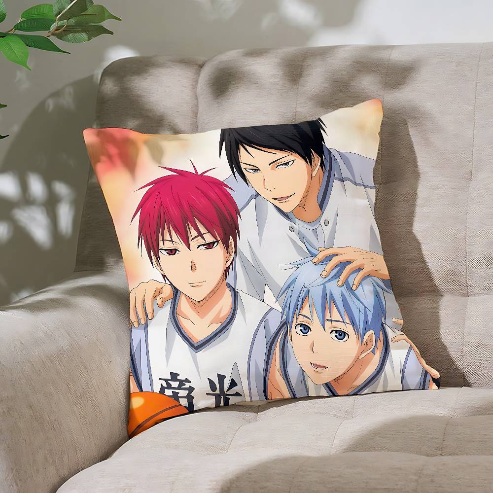 Cool A-Kurokos Basketball Pillow Case Cushion Cover Soft Cute Throw Pillow Case For Car Sofa Pillowcase Polyester With Zipper