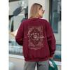 European & American Retro Ins-Style Loose Round Neck Sweatshirt for Women - Autumn/Winter Fashion.