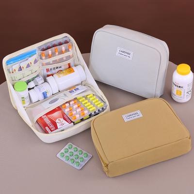 Bolsa Grande para Medicamentos para Homens Mulheres Kit de Primeiros Socorros com Zíper Organizador Bolsa de Armazenamento Essencial para Viagem ao Ar Livre Mini Bolsa Tote Bolsa Cápsula