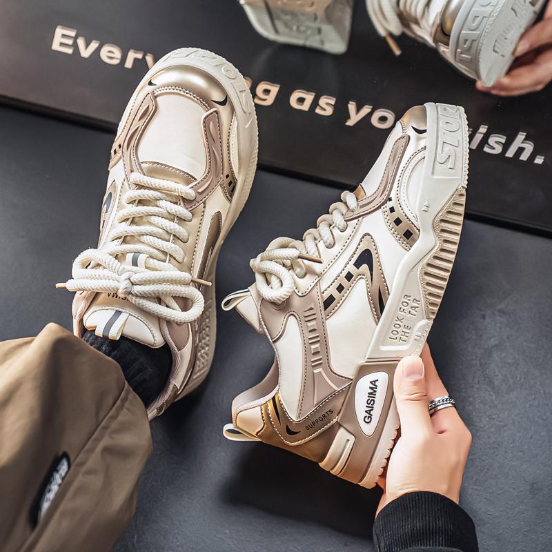 New Men's Classic Fashion Low Top Thick Sole Skateboarding Shoes Comfortable Soft Sole Basketball  Sneakers