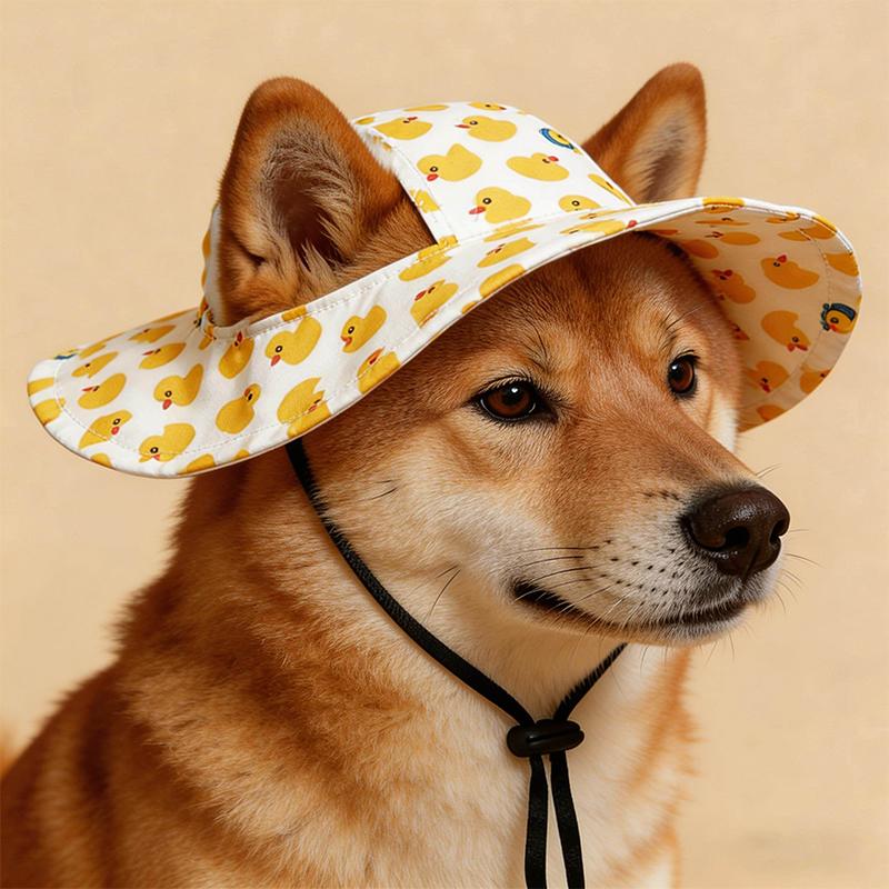 Cappello da Sole Estivo per Gatti con Fori per le Orecchie - Carino Cappellino da Pescatore per Gattini Per Protezione UV Traspirante Cappellino da Sole da Esterno per Gatti